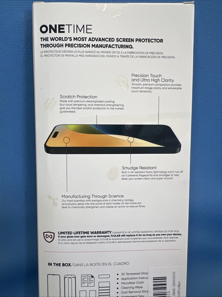 2 Pack (4 Screens) NanoArmour 6 Tempered Glass Protector For iPhone 16 Pro Max - Image 4 of 4