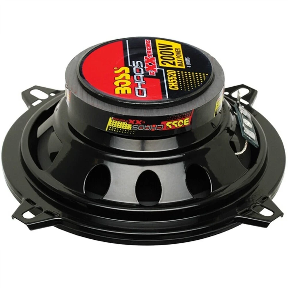 COPPIA CASSE BOSS CH5520 ROSSE 13 CM 130 MM 400 WATT 5" 5,25" A 2 VIE COASSIALI - Immagine 3 di 4