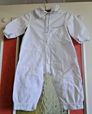 ancien pyjama enfant poupée coton blanc tissus ancien début XXè n236b