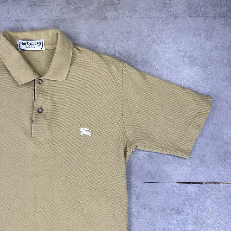 burberry london polo shirt mens medium gold designer preppy luxury eBay
