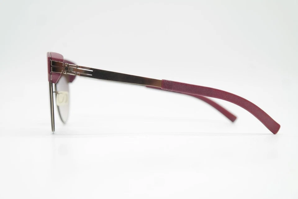 Lunettes De Soleil IC! Berlin Skyline Bordeaux Or Ovales Neuves - Photo 2/4