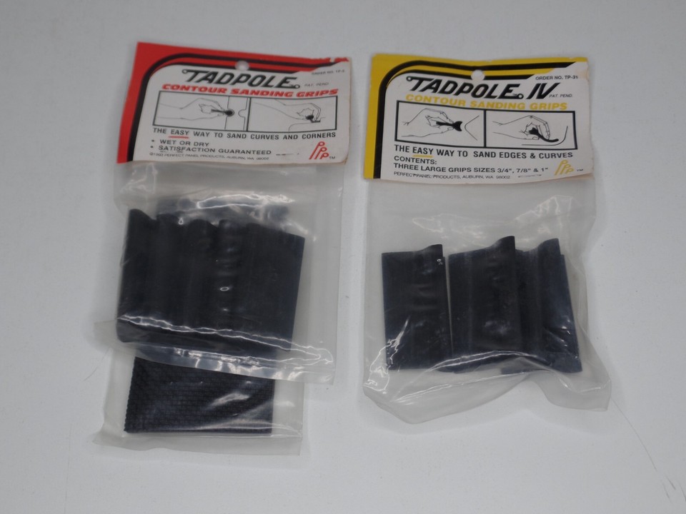 Tadpole Contour Sanding Grips II, III, IV, VII Hand Round Conc Flat 15