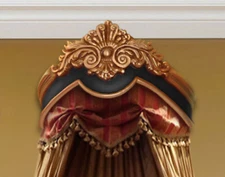 Beautiful Gold & Black Crib Bed Crown - Real Wood - Canopy - Teester