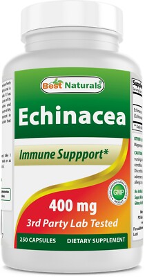 Best Naturals Echinacea 400 mg 250 Capsules 