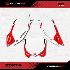 Red Blue Shift # Number Plate Graphic kit fit 09-12 Honda Crf450R CRF 450 450R