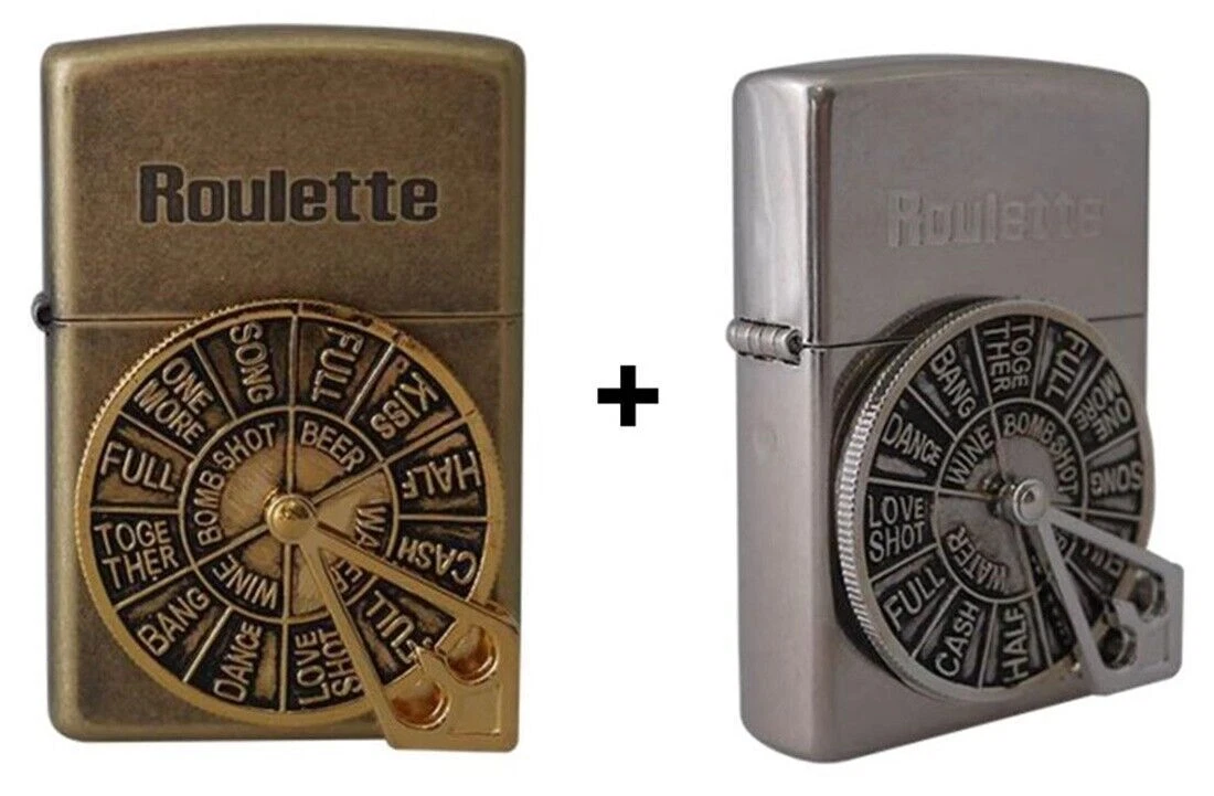 Zippo Lighter Roulette Windproof Genuine Free Shipping 6 Flints Free New In Box