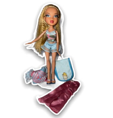 Bratz Nighty Nite Fianna Puppe Nachtschlaf Pyjama Schlaf Party rosa blau SELTEN