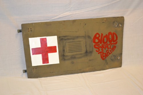 Replica Vietnam Helicopter War Art on original UH1H Panel Blood Sweat and Tears
