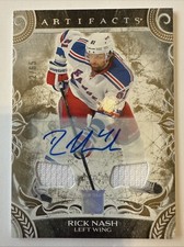 2024-25 Upper Deck Artifacts #158 Rick Nash Dual Patch Auto Material Gold /65