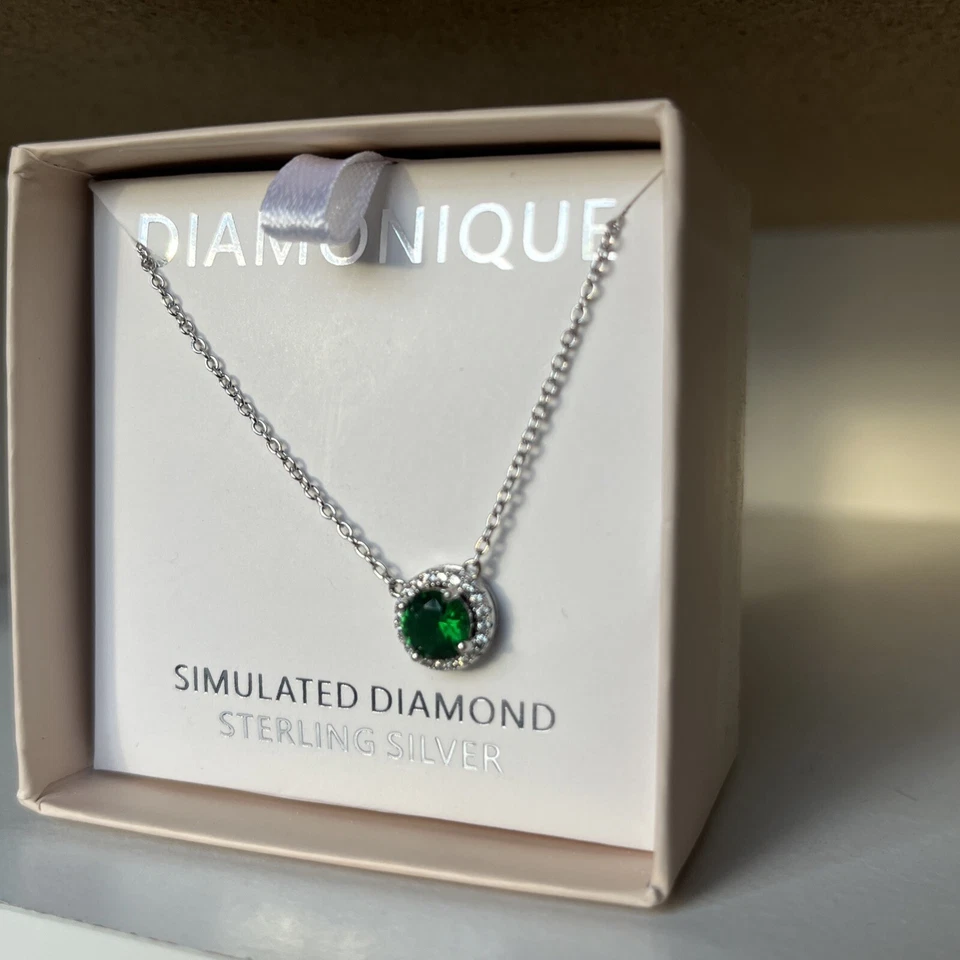 Collar de plata de ley con diamantes simulados Epiphany Diamonique  Foto 2 de 4