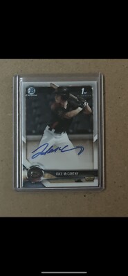 2018 Bowman Chrome Baseball Jake McCarthy Autogramm neuwertig