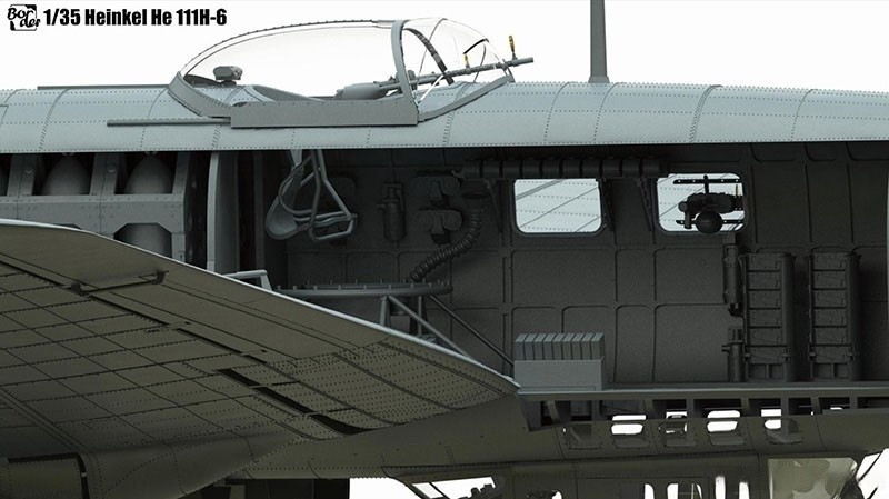 Border 1/35 BF-018 WWII German Bomber He 111H-6 Full Interior Military Model Kit