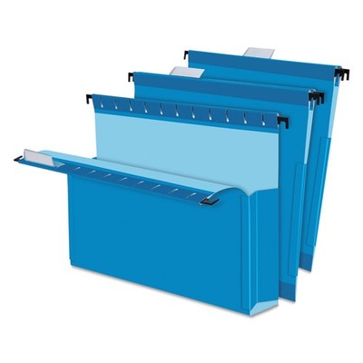 Pendaflex Recycled Hanging Box File Folders, 2 Quot; Exp, Letter Size, Blue
