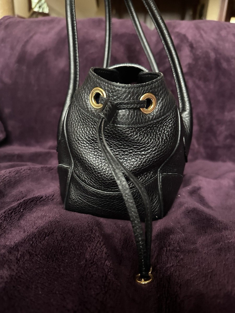 Prada Sound Lock Black Leather Shoulder Bag | eBay