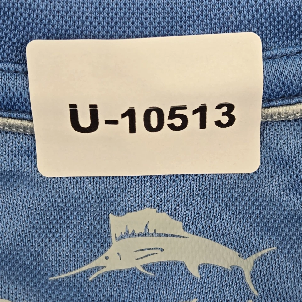 Tommy Bahama Men Shirt XL Blue Embroidered Short Sleeve Logo - Image 2 of 4