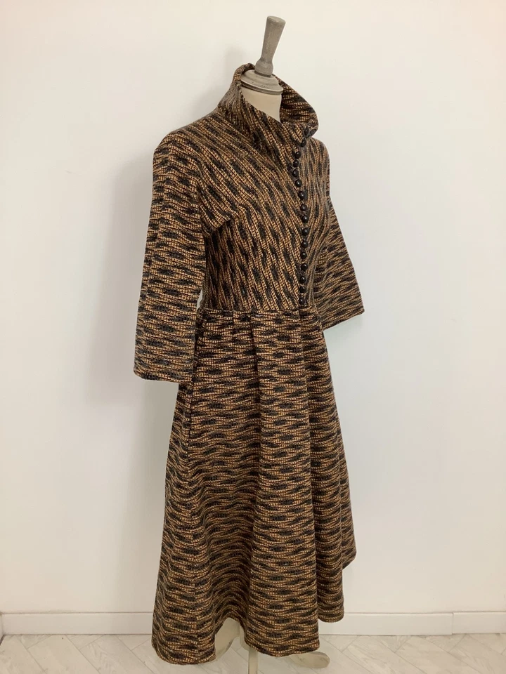 Vintage 70s does 50s Jaeger dress abstract retro swing midi rockabilly #V2 @DAR - Image 3 of 4