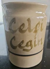Vintage Welsh  Abaty Wales" Celfi Cegin" Stoneware Utesil Storage Jar Cymru