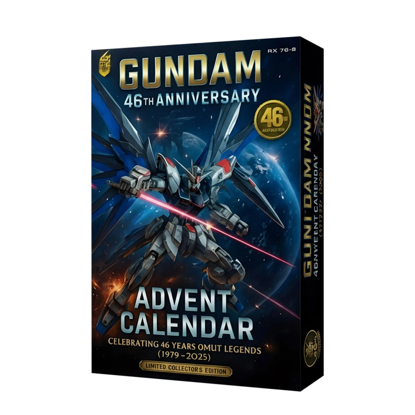 Gundam 46th Anniversary Advent Calendar Acrylic Pendant 24 Days Decor