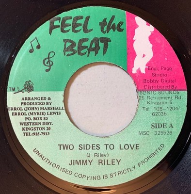 Jimmy Riley - Two Sides To Love (7'', Single)  Feel The Beat (2) MSC 325526
