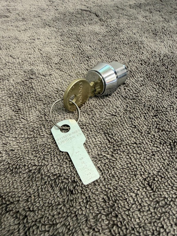 NEW!  medeco High Security Lock & Key. Came from The POM Parking Meter Factory