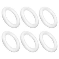 6 Pcs Craft Rings Floral Hoop Foams Circle Crafts Polystyrene Shapes for