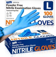 Medical Soft Max  Nitrile Exam Gloves, 100 Count Latex-Free Powder-Free Non-Ster