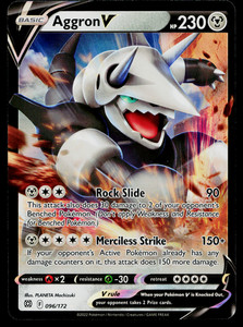 Aggron V 096/172 Brilliant Stars Holo Ultra Rare