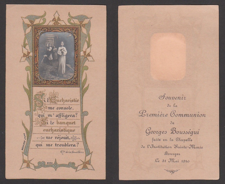 Si l'Eucharistie me console - Bourges 1910 - Bouasse Jeune – Santino I427