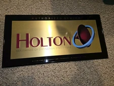 Vintage 80's Holton Brasswinds Authorized Dealer Embossed Metal Sign,32x15,Music
