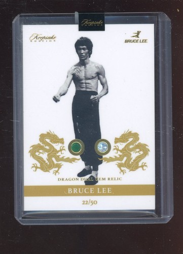 2024 Keepsake Bruce Lee 50th Anniversary #150 Dragon Dual Gem Relic 22/50