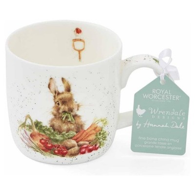 Royal Worcester Wrendale Designs Mug, 14 Oz -Grow Your Own Bunny Design
