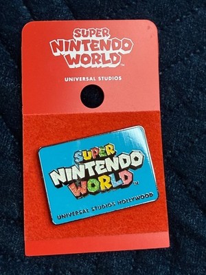 Universal Studios Hollywood - Super Nintendo World Logo Pin Badge Neu auf Backer