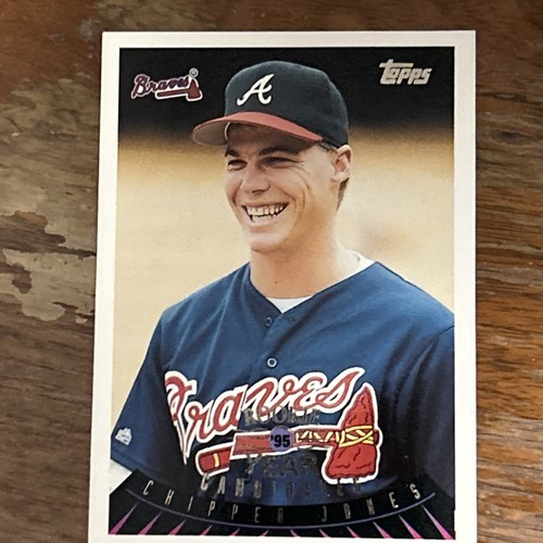 1995 Topps Traded Baseball Card #128T Chipper Jones Atlanta Braves NM/MT - Picture 2 of 5