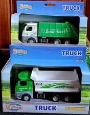 2 STCK. SPIELZEUG AUTOS / LKW'S " KIPPER UND MÜLLWAGEN " NEU , TOP ARTIKEL 