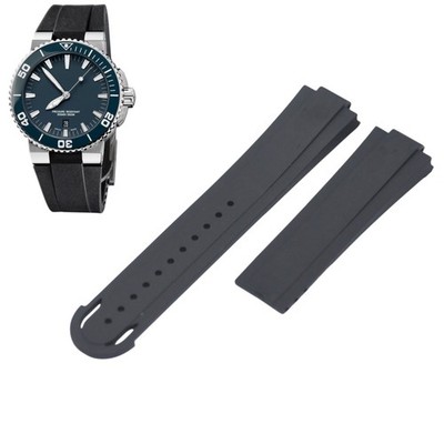 Aquis Date 43mm 01733 7653 4155-0742634EB 26mm Black Rubber Watch Strap For Oris