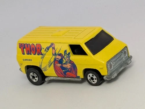 Vintage 1977 Hot Wheels The Heroes Thor Super Van Yellow Marvel 2880 HK MINT
