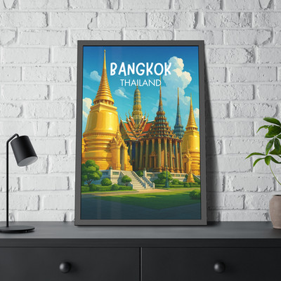 Visit Bangkok Thailand Asia Travel Poster Print Wall Art Unframed