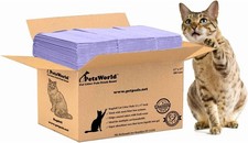 Universal Fit Cat Pad Refills Litter Box Fresh Scented Odor Control Pack of 100