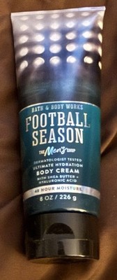 NEW BATH & BODY WORKS MEN S FOOTBALL SEASON BODY CREAM-8 FL OZ