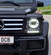 Xenon LED Tagfahrlicht Scheinwerfer f&uuml;r Mercedes G-Klasse W463 02-17 schwarz