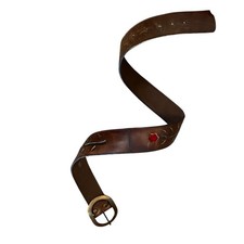 Bohemian Grunge Genuine Leather Hand Tooled Haiti Hand Painted Belt Size Small