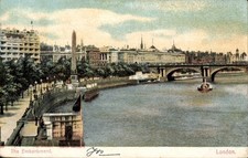 Ak Westminster London City, The Embankment,  Fluss, Obelisk, Gebäude - 4874161