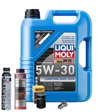 Motoröl 5W30 LIQUI MOLY 5L+HENGST Ölfilter+Spülung+Cera Tec+Ölablassschraube