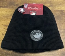 Canada Weather Gear Men’s 2 Pack Beanies Casual Hats Black Lined Warm Inside New
