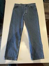 Vintage Levi  s 501 Jeans USA Made W36 L30 Button Fly 501-0193 Medium Wash Denim