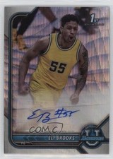 2021 Bowman U Chrome Prospect Silver Wave Refractor 86/199 Eli Brooks Auto tm7