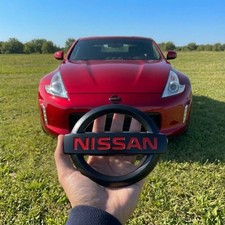 Nissan 350z 370z Front Grille Emblem Badge Black Red Oem 2003-2021 Nissan 350z 370z Front Grille Emblem Badge Black Red Oem 2003-2021