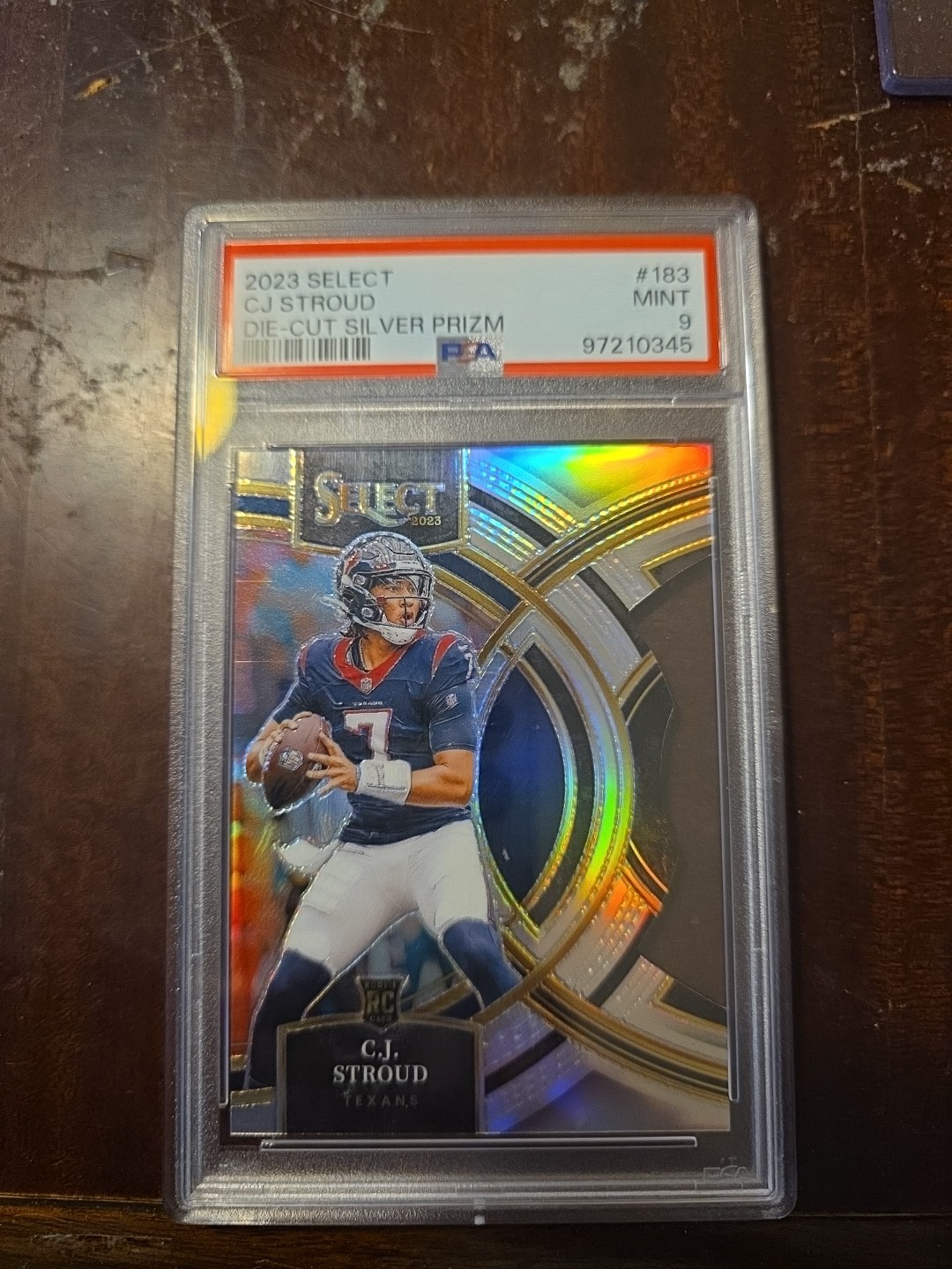 CJ Stroud (RC) PSA 9 Die Cut Silver Holo Premier Texans QB 2023 Panini Select