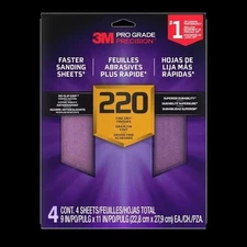 3M Pro Grade Precision Faster Sanding Sheets w/ NO-SLIP GRIP Backing SHR220-PGP