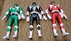 Vintage 1993 Bandai Power Rangers Black Zach Green Tommy Red Jason Figures